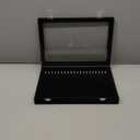 Jenseits Necklace Organizer Box, Tray with Clear Lid, Velvet Dustproof Necklaces Holder Storage Display Case, 20 Hooks Glass Top Jewelry Tray Drawer Insert for Pendant Bracelet (1-Black)