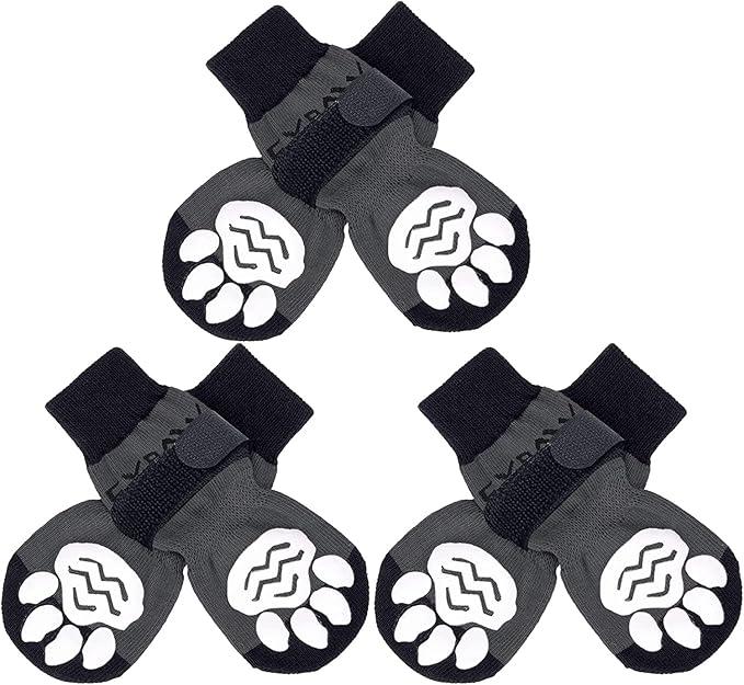 EXPAWLORER 6PCS Anti-Slip Dog Socks to Prevent Licking Paws,Dog Shoes for Hot Pavement,Best Paw Protector Traction Control on Hardwood Floor,Dog Booties for Puppy  Small 6 pair, Senior Dogs EXPAWLORER 6PCS Anti-Slip Dog Socks to Prevent Licking Paws,Dog Shoes for Hot Pavement,Best Paw Protector Traction Control on Hardwood Floor,Dog Booties for Puppy  Small 6 pair, Senior Dogs
