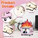 2 x Yerliker Mini Dumpster Emotional Fire Support Positive Picture Frame Gifts Employee Valentines Appreciation Gifts Desk Accessories for Teacher Women Men Office Decor Coworkers(Pink)