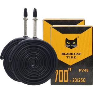 2 Pcs 700x23C/25C 700x28C/32C Bike Tubes, 48mm FV Presta Valve, 700C Bike Tire Tube for Road Bike