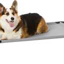 Amazon Basics Cooling Breathable Elevated Dog Bed with Durable Metal Frame, Medium, 43 x 26 x 7.5 Inch, Grey, Easy to Assemble