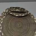 SHACOS Round Placemats Set of 4 Braided Glitter Round Table Placemats 15 inch for Wedding Holiday Party (Multicolor-Light Coffee, 4)
