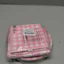 98 Pieces Pink checkered Party Supplies for 24 Guests Pink and White Checkered Tableware Set Plaid Plates Napkins Tablecloth Party Decorations for Birthday Barbecue Picnic Dinner Favors