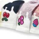 ERMO NKES Cute Fruit Yoga Socks for Women, 4-Pack Ankle Socks with Fruit Patterns, Soft and Breathable, Perfect for Pilates (One Size, Cherries, Bananas, Strawberries, Grapes)