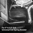 Heavy-Duty Round Rubber Coil Spring Spacer for Car, Enhance Spring Rate for 5" & 5.5" O.D. Universal Coil Spring Booster (Pack of 2)