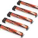 BETAFPV 5pcs Lava 1S 300mAh Lipo Battery 3.8V 75C LiHV Battery with BT2.0 Connector Compatible for 1S FPV Tiny Whoop Drone Quadcopter Like Cetus, Meteor65, Meteor65 Pro 1S Brushless Drones