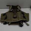 Dog Harness for Large Dogs Heavy Duty, Tactical No Pull Dog Harness with Molle System, Easy On and Off Service Dog Vest, Breathable Padded, Adjustable Reflective Pet Vest for Walking Hiking Training (L(Neck:18-24",Chest:25-36"),45-80 lbs, Green)