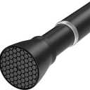 QINGYUN Black Tension Curtain Rod 28 to 48 Inch Spring Rod No Drilling Adjustable Shower Curtain Rod for Windows, Bathrooms, Closet, Kitchen