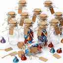 Otis Classic Small Glass Jars with Lids  Set of 12 Mini Glass Bottles with Corks for Halloween Decorations Fall Dcor Wedding & Party Favors, Halloween DIY Crafts, Potions, Spices & Candy, 3.4 oz