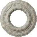 Ekena Millwork 15 3/8"OD x 7"ID x 1"P Lisbon Fits Canopies up to 7" Ceiling Medallion, Pot of Cream Crackle