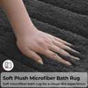 GRANNY SAYS Bathroom Rugs Non Slip, 20" x 32", Bath Rugs for Bathroom Washable, Bath Mats for Floor, Microfiber Bath Mat for Tub, Shower Mat for Floor, Absorbent Shower Rugs Charcoal Gray