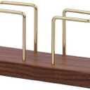 Walnut Wood Glossy Metal Holder Separate Tissue Dispensers Fit for Kitchen and Restaurant B