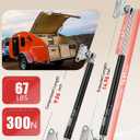 2 x Vepagoo 2 Pack Soft Close Gas Struts 15 Inch - 67Lb/300N Heavy Lid Lift Support for Toolbox Toy Box, Cabinet & Boat Hatch to Slow Down and Slow Close,with Mounting Brackets, (Fit 34lb-80lb Lid)