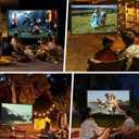 STWUI Outdoor-Projector-Screen-with-Stand - 120 inch Portable Projection Screen Indoor Outdoor Projector Screens 16:9 4K HD Lightweight Movie Screen with Carry Bag for Backyard Movie Night 1pcs