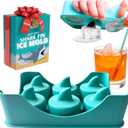 Silicone Shark Fin Ice Cube Tray, 100% Food Grade, BPA-Free Sharkweek Shark Gifts, Dishwasher Safe Silicone, Giftable Merchandise for Shark Week Party or Birthday, Upright-Floating Fin Ice Mold Gift