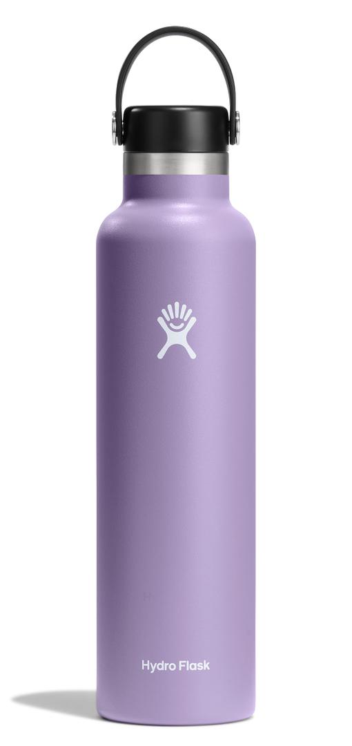 Hydro Flask Water Bottle - Insulated Stainless Steel - Non Spill, Leakproof in 24 Oz Moonshadow Purple