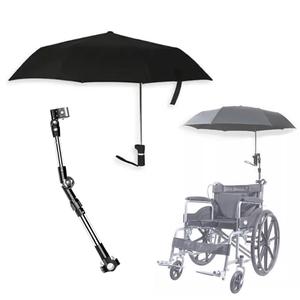 Wheelchair Umbrella with Holder Adjustable Sunshade & Light Rain Cover for Manual and Electric Wheelchairs