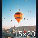 JCJMY 15x20 Picture Frame - Black, Horizontal & Vertical Formats for Wall Hanging, 15 x 20 Gallery Frame for Photos & Posters