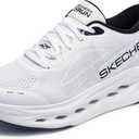 Skechers Men's Max Cushioning Glide Step Advert Hands Free Slip-ins Sneakers (8.5, White/Black)