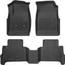 Husky Liners Weatherbeater Floor Mats | Fits 2015-2022 Chevrolet Colorado & GMC Canyon, Crew CAB ONLY | Front & 2nd Row - Black, 3-pc | 93471