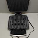 GEORGE FOREMAN Contact Submersible Grill, 5-Serving Grill - Adjustable Temperature Control, Black Plates, Wash the entire grill