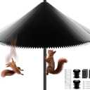 19-inch Squirrel Baffle,Wide Squirrel Proof for Bird Feeder PolePole-Mounted Guard for Outdoor BirdhousePlastic Squirrels Deterrent for Shepherd's Hook(Black) 1 Pack