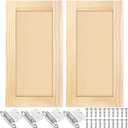 Cinnvoice 2 Pcs 11.5'' W x 22'' H Unfinished Pine Kitchen Cabinet Door