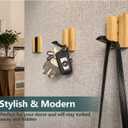 JSVER Wooden Wall Hooks 4PCS Wall Mounted Wall Hooks, Single Organizer Hook Rack, Folding Wood Wall Hangers, Wall Coat Rack Hooks for Hanging Clothes, Hats, Bags, Towels, Keys