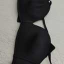Strapless Bra Non-Slip No Underwire Padded Bandeau Multiway Smoothing Bras Convertible Straps (34A, Black)