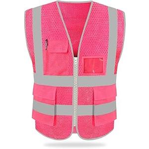 A-SAFETY 21 colors High Visibility Reflective Safety Vest, Size Medium