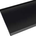 Shelf Label Strips, Pro Painter 100 Pack Self Adhesive 1.5”H Shelf Strip Price Tag Holder for Plastic, Metal and Wood Gondola Shelf, Clear Plastic Front/Black Back Sign Holder for 48” Long Shelf, 47-11/16 Inches