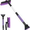 Gardzen 32" Snow Brush and Ice Scraper for Car Windshield, 2-in-1 Car Snow Brush and Ice Scraper, Extendable Snow Scraper with Brush, Snow Removal for Cars SUVs