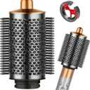 Round Volumizing Brush for Dyson Airwrap, Large Oval Volumizer (Gold)