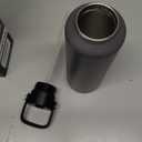 POWCAN 24 oz Stainless Steel Slim Water Bottle: Sweatproof, Flex Cap, Lightweight, Standard Mouth, Top Handle, Vacuum Insulated Flask with straw for Office, Home, Commute, Workouts, Boy (Stone Gray)