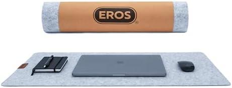 EROS Office Products - Non-Slip Felt Desk Mat (Dark Gray, Large)