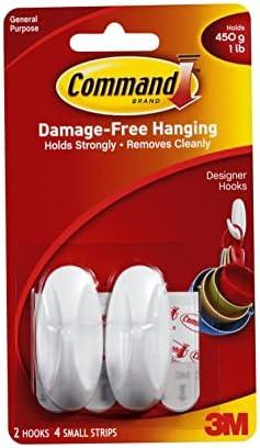 3M 17082ES 2-Ct. Small Designer Hook - Quantity 6