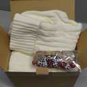 XIMISHOP 6PACK White Christmas Stockings,18Inches Large Cable Knitted Stocking Personalized Xmas Hanging Stocking Decorations with Name Tags for Holiday Christmas Party Family Decor