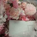 Angela flower 5.9ft Dark Pink Wedding Arch Artificial Rose Flowers Row Ceremony Reception Wedding Backdrop Arch Kt Board Decor Floral Arrangement (Dark Pink 5.9ft Flower Arrangement)