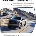 Driver Left Side Power Heated Mirror Glass for 2011-2014 Ford F-150 with Rear Holder, Blind Spot Convex Side View Mirror, Replace for BL3Z-17K707-E