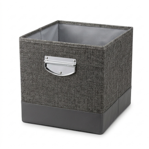 Whitmor 14-Inch Collapsible Cube, Gray, 1 Pack