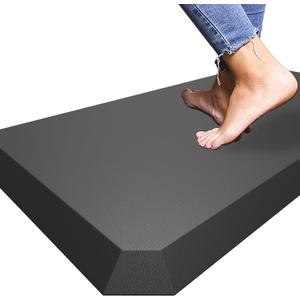 Kitchen Mats for Floor, 0.8 inch Thick, 17"x30" Anti Fatigue Cushioned Mat, Kitchen Rugs, Waterproof, Comfort Ergonomic Standing Mat for Office, Home, Sink, Black