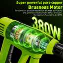 Cordless Car Washer, 1100PSI, Portable Cleaning Tool with 6-in-1 Nozzle, 10 Spray Settings, Battery Display, Self-Priming System for Car, Garden, Patio & Floor