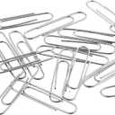 Amazon Basics Jumbo Size Office Paper Clips, Non-Skid, Silver, 1000 Count, 10 Packs of 100, A7072557