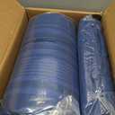 Amazon Basics Full/Queen Comforter Set with Sheets, 7-Piece Blue Calvin Striped Bedding, Lightweight Microfiber Bed-in-a-Bag