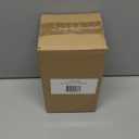 Simple Designs Petite Faux LT2072-BWN Stone Table Lamp with Fabric Shade, Brown with White Shade