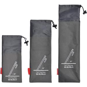 3PCS Camping Tent Stakes Sleeve Tent peg Storage Bag Camp Accesorries Bag(L, M, S)