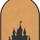 CRASPIRE Castle Pin Cork Board 11.8x9.8In Wall Mounted Framed Bulletin Display Badge Wooden Saddle Brown Memory Memo Brooch Lapel Pin Holder Storage for Home Office School Classroom Wedding Decoration