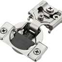 2 Pack 1 Pair 1/2 inch Overlay Soft Close Cabinet Hinges for Kitchen, Stainless Steel Three-Way Adjustable, Concealed Self-Closing Door Hinges