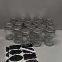 16pack 16oz Mason Jars with Airtight Lids and Bands, Regular Mouth Pint Canning Jars, Clear Glass Jars Ideal for Canning, Pickling, Meal Prep, Jam, Honey, Shower/Wedding Favors, Labels & Pen Included
