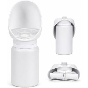 Silicone Portable Dog Water Bottle, 550ml/ 19OZ Leak-Proof Pet Travel Water Dispenser with Foldable Bottle for Outdoor, Hiking, Walking